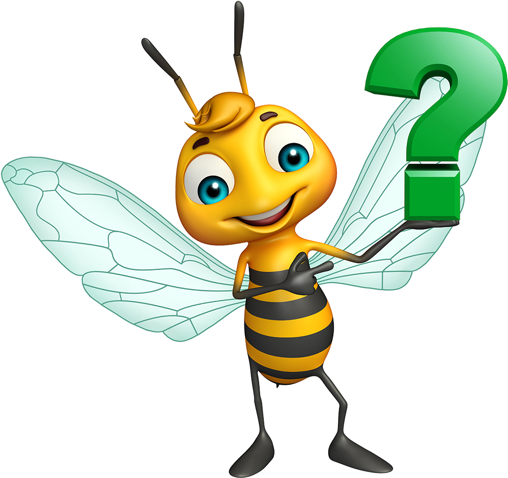 Question Mark With Bee (1080x1057)