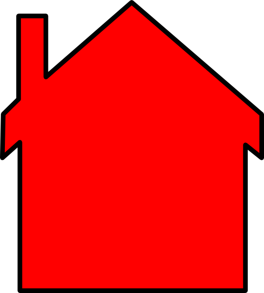 Red Clip Art House (540x598)