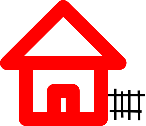 Redhouse Clip Art - Orange House Icon (600x520)