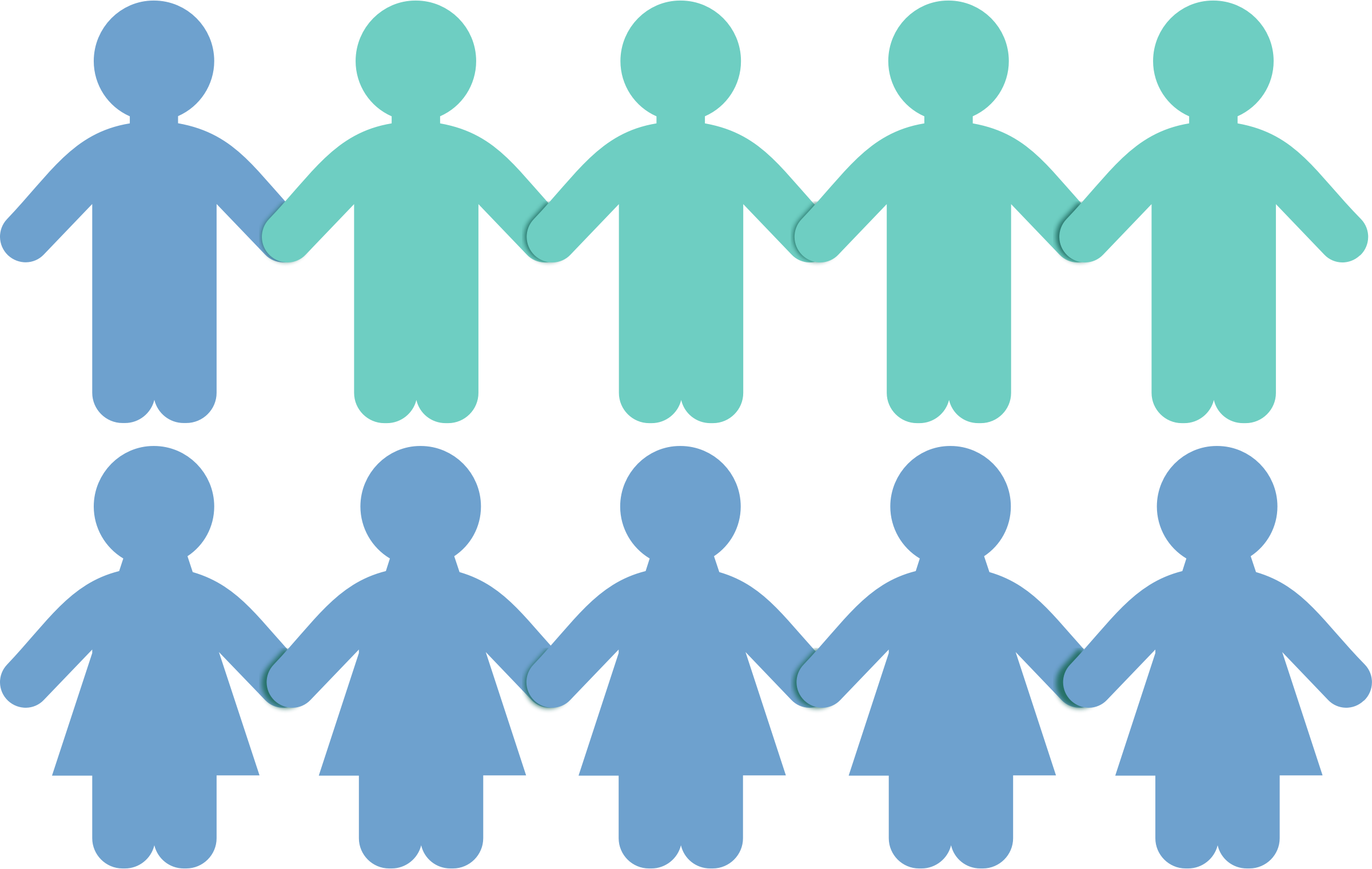 Paper Doll Chain Clip Art - Paper Doll Chain Clip Art (2400x1520)