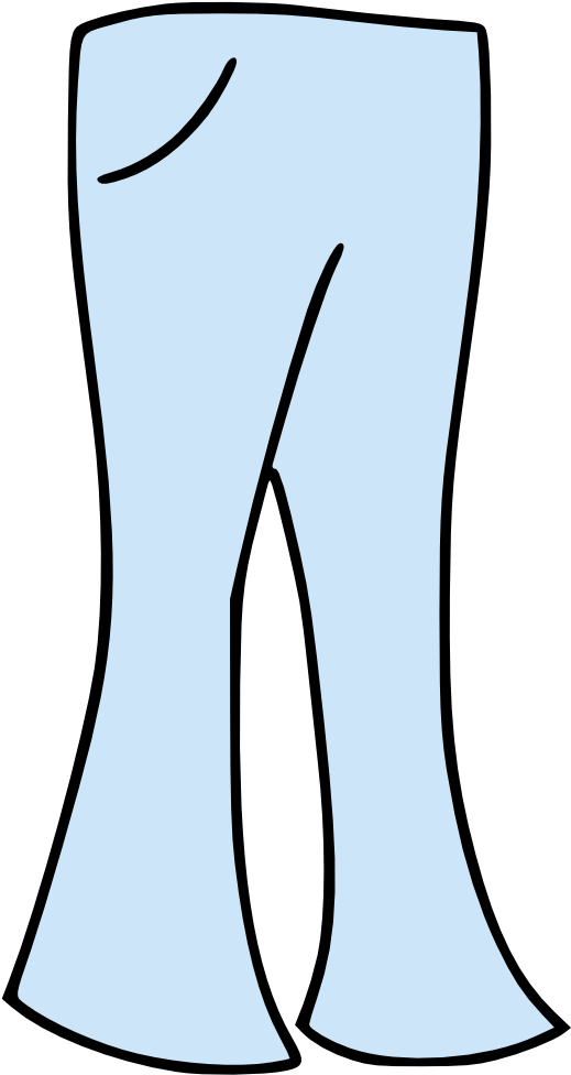 Onlinelabels Clip Art - Bell-bottoms (537x1000)