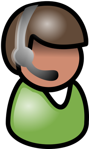 Feamle White Indian Telephone Operator Icon Vector - People Clip Art (448x749)