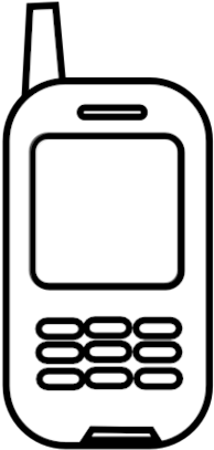 Cell Phone Clip Art - Mobile Black And White (422x422)