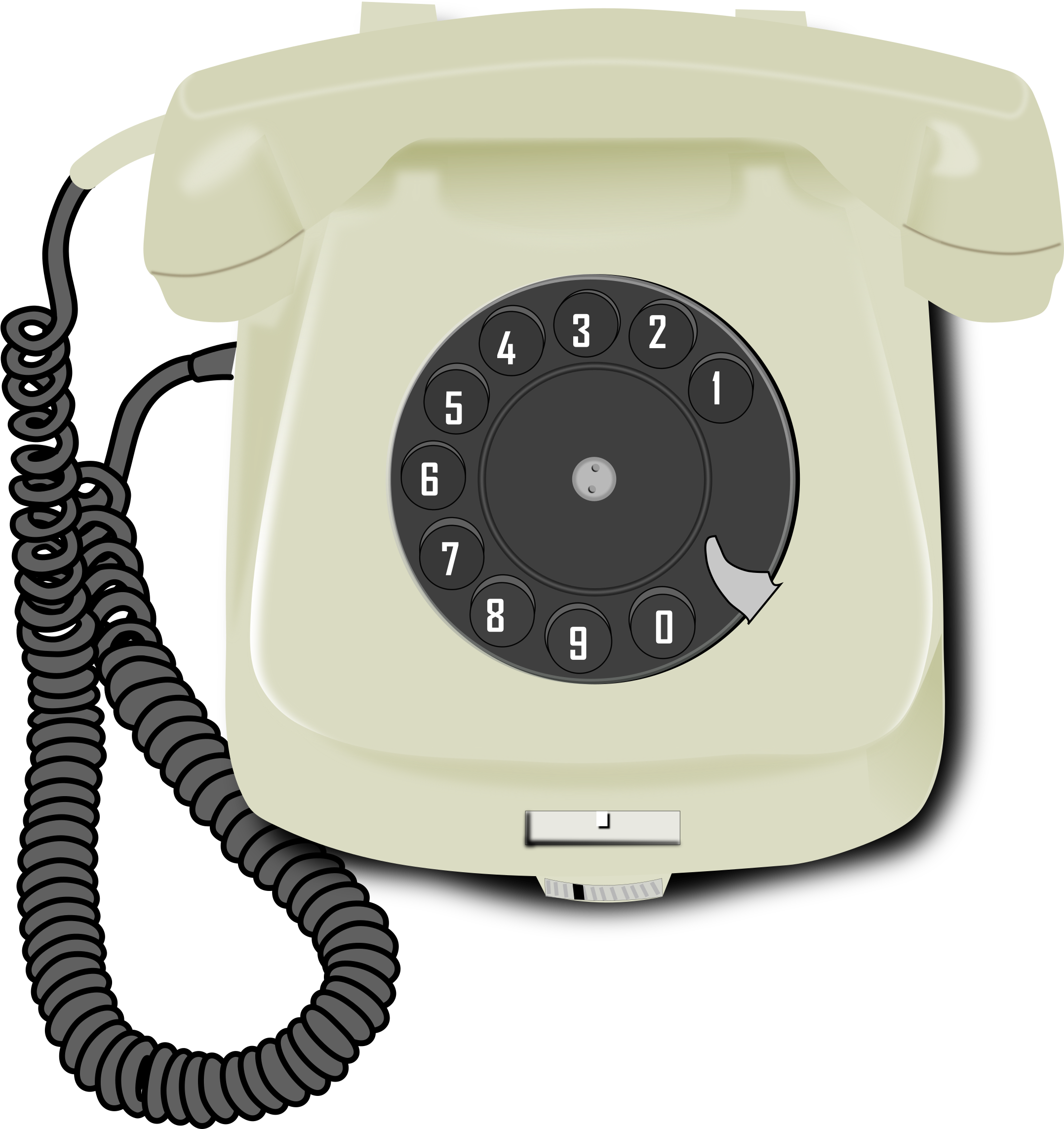 Big Image - Old Dial Telephone Png (2248x2400)
