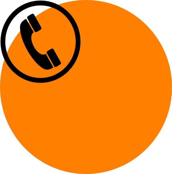 Orange Telephone Clip Art - Call And Message Icon Png (588x595)