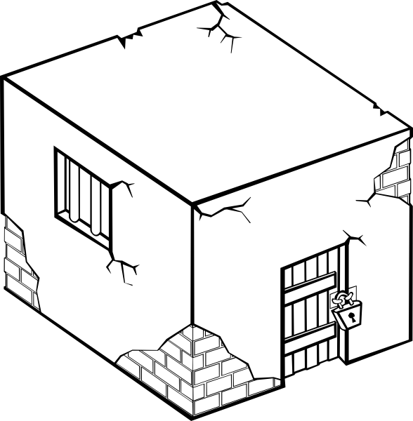 Trial Cliparts Clipartsjail - Cartoon Jail House (588x600)