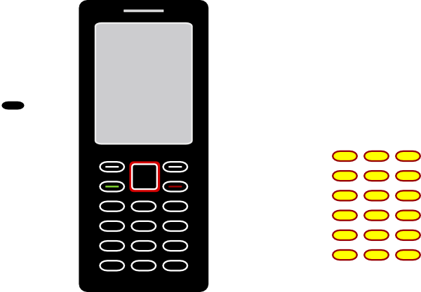 Cellphone Clip Art - Clip Art (600x417)