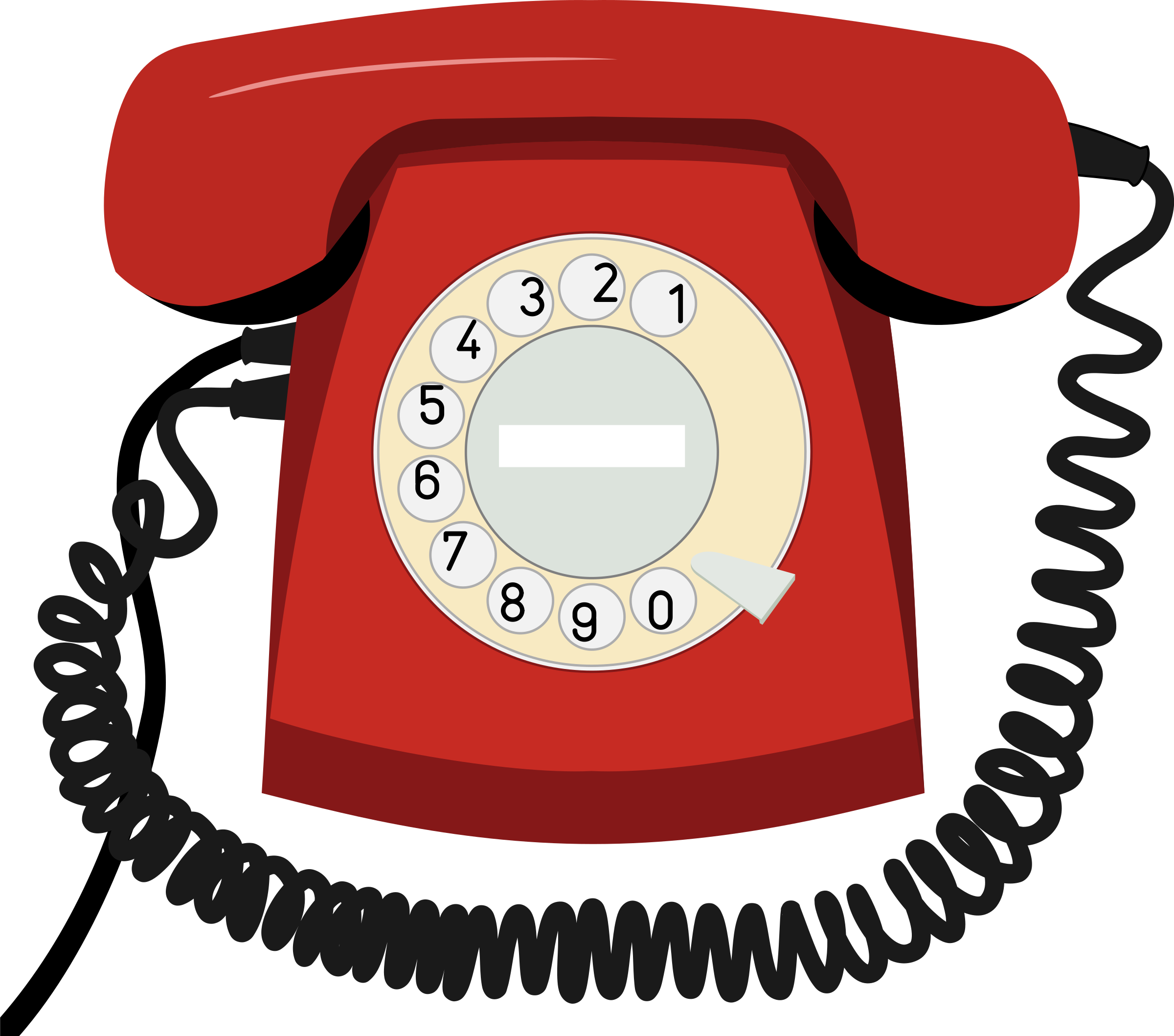 Clipart - - Desenho De Telefone Antigo (2400x2117)