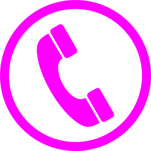 Telephone Magenta Clip Art - Phone Symbol For Business Card (600x600)