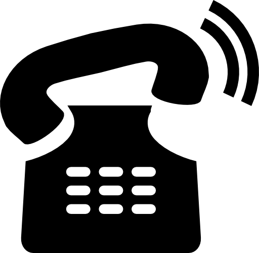 Old Telephone Ringing Vector - Telephone Silhouette Png (512x499)