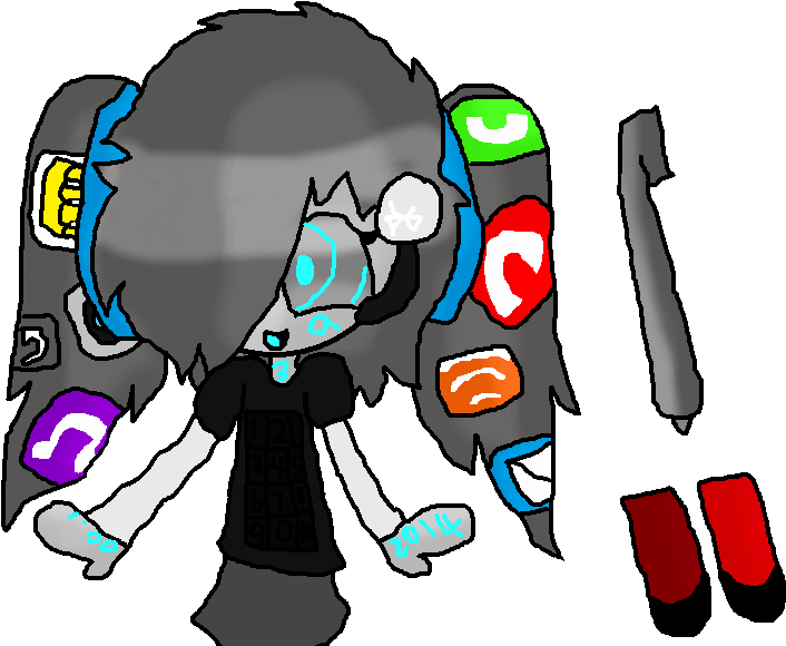 Dhmis Oc Cell Phone By Princessstarwberry - Don't Hug Me I'm Scared (740x647)