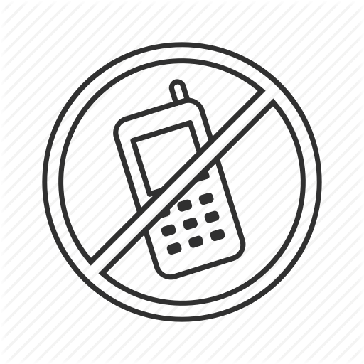No Cell Phone, No Phone, No Phones, Phone Off, Silence - No Phone Drawing (512x512)