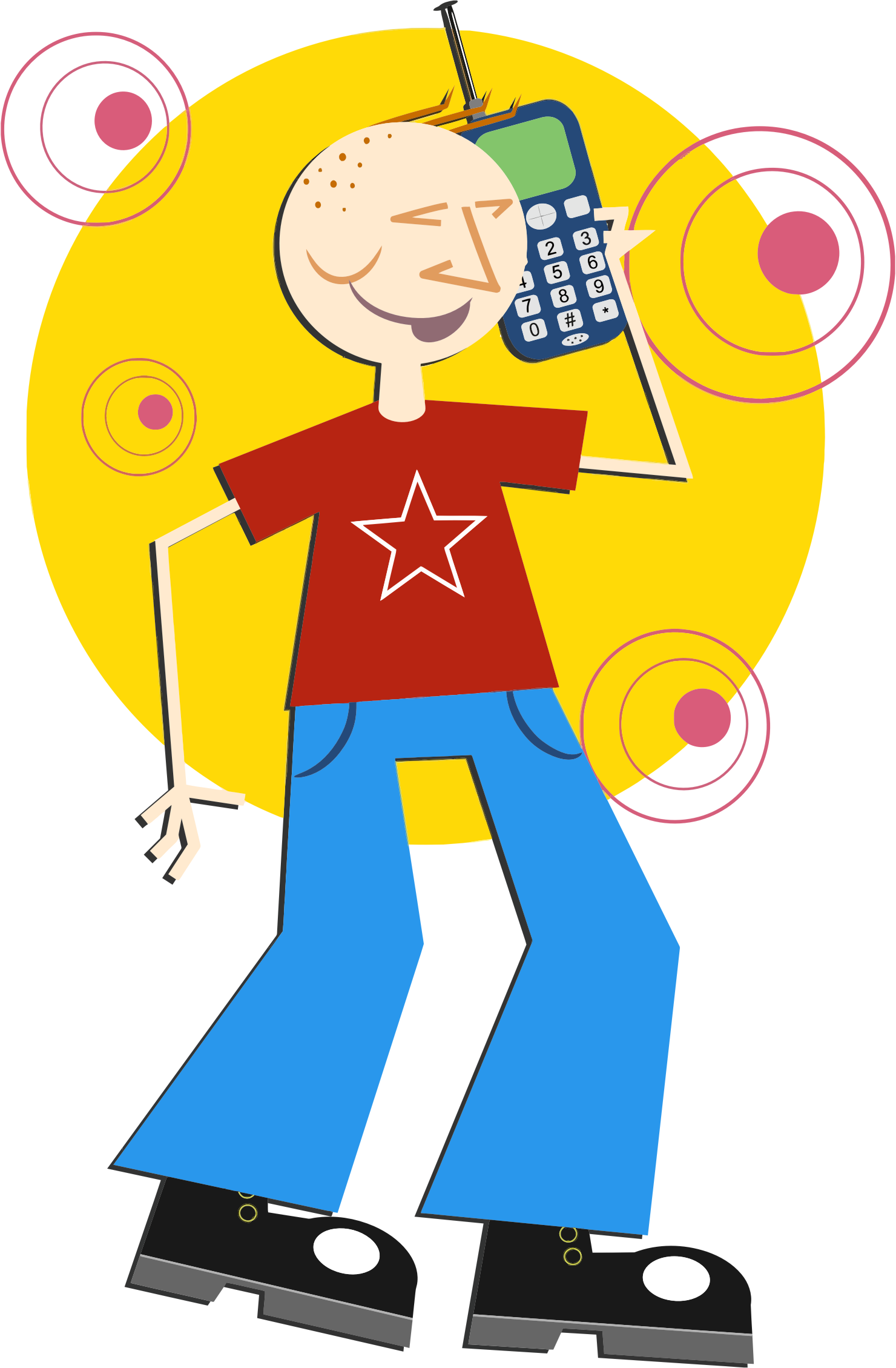 Big Image - Chat On Phone Cartoon (1480x2258)