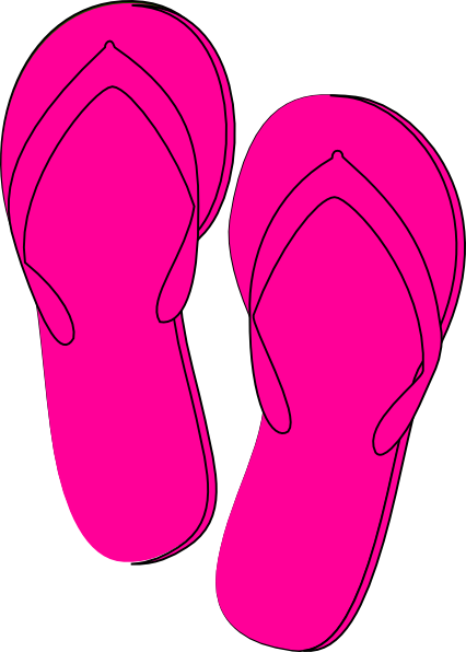 Flip Flop Clip Art Pink (426x596)