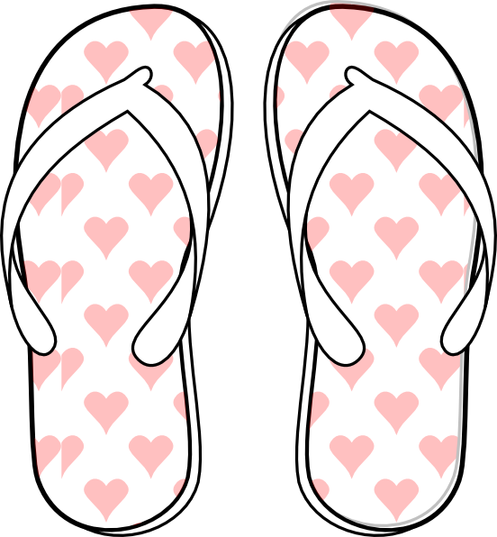 Flip Flop Clip Art At Clker - Clip Art (552x596)