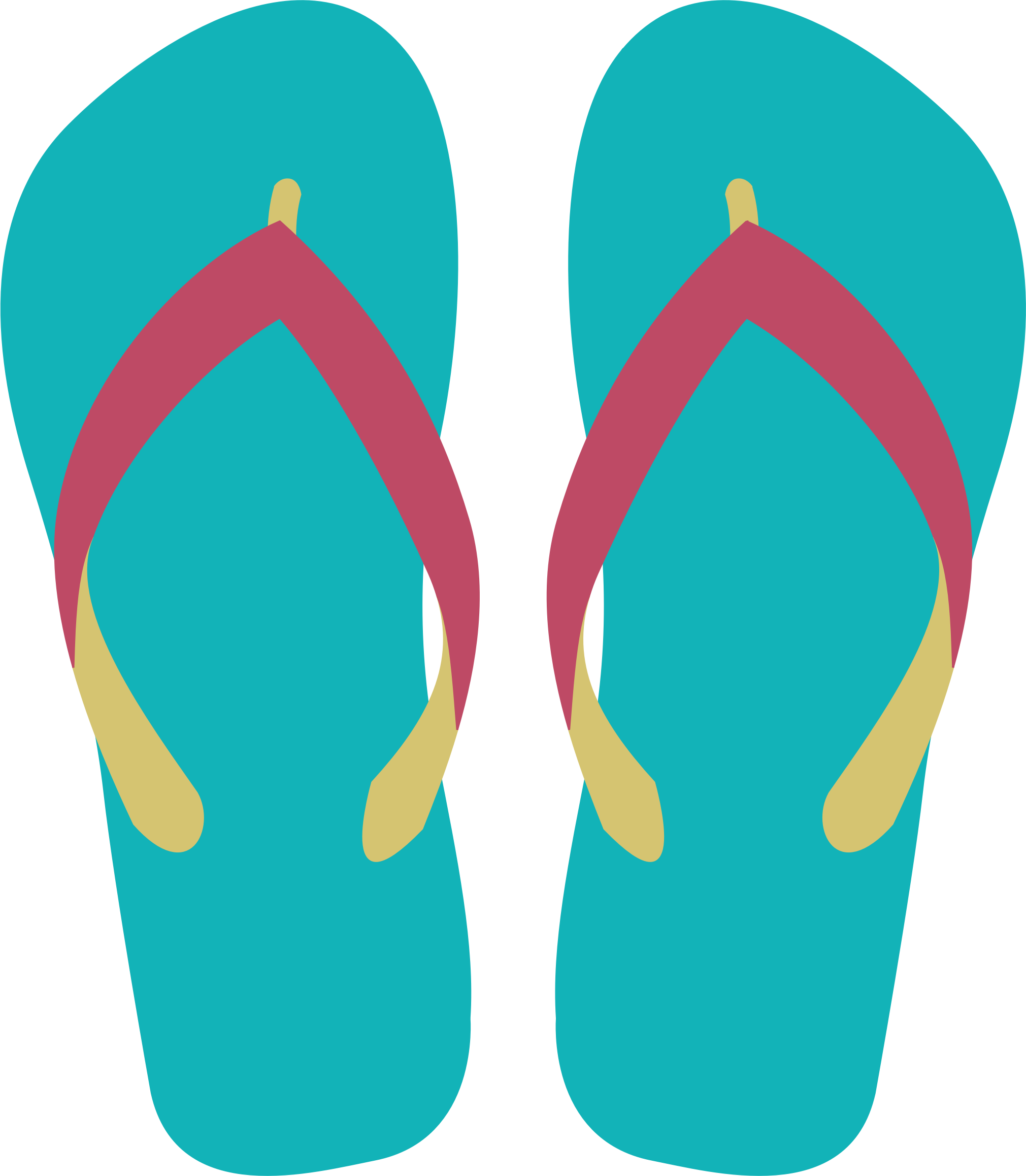 Big Image - Flip Flops Clip Art (2021x2315)