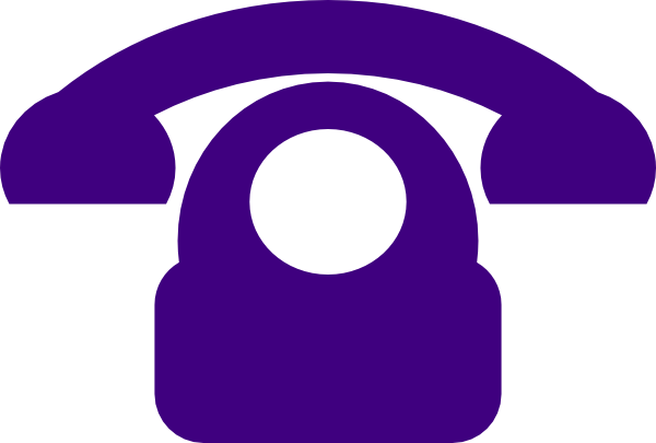 Telephone Clipart Violet - Phone Icon (600x405)