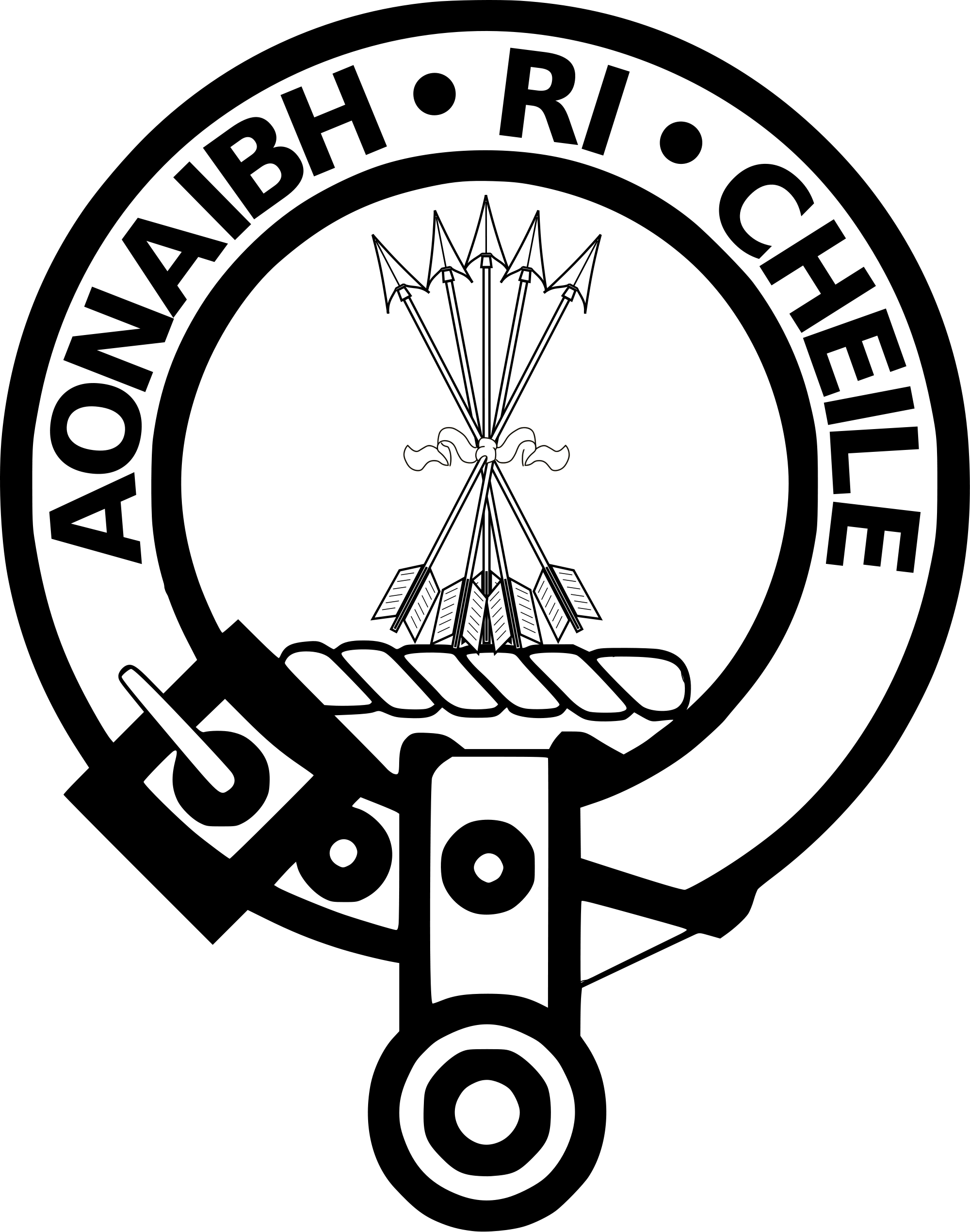 Free Drawn Arrow Clipart Svg - Innes Clan Crest (2000x2541)