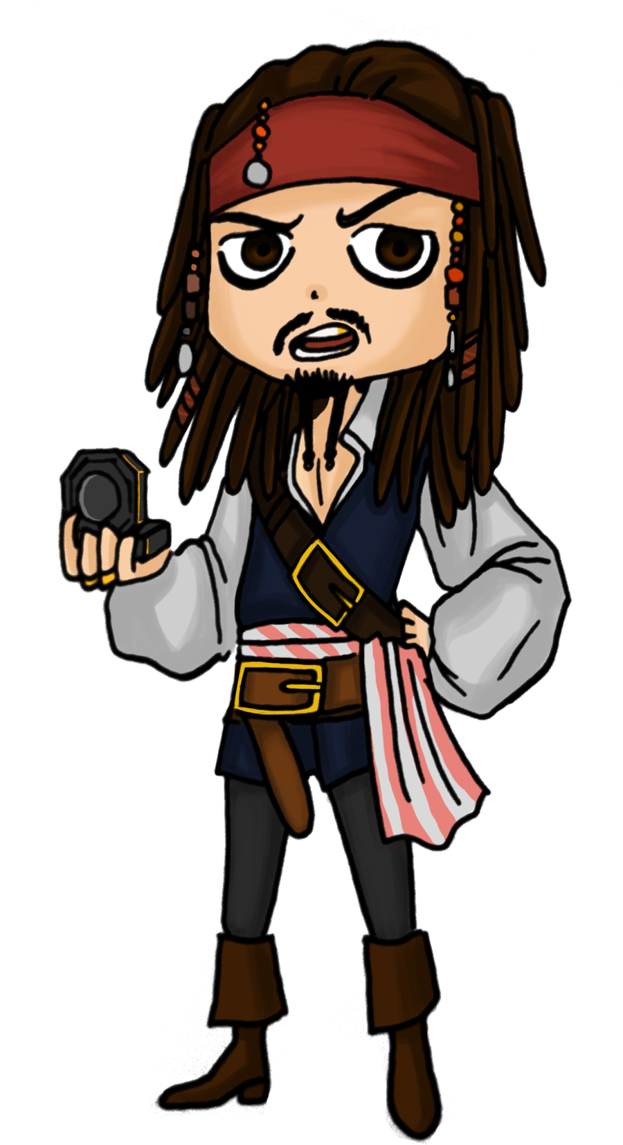 Commission For Artjou Jack Sparrow - Chibi De Jack Sparrow (900x1714)