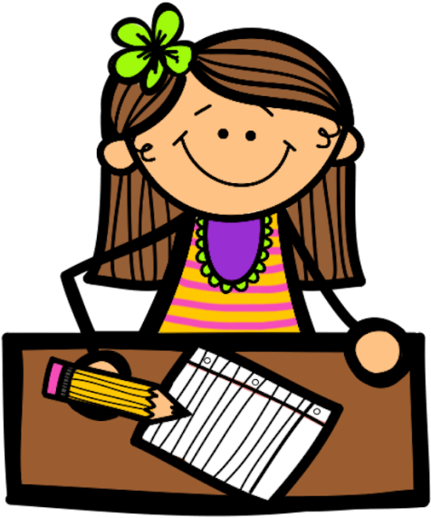 I Will Write So You Do Not Have To - Girl Writing Clip Art (680x663)