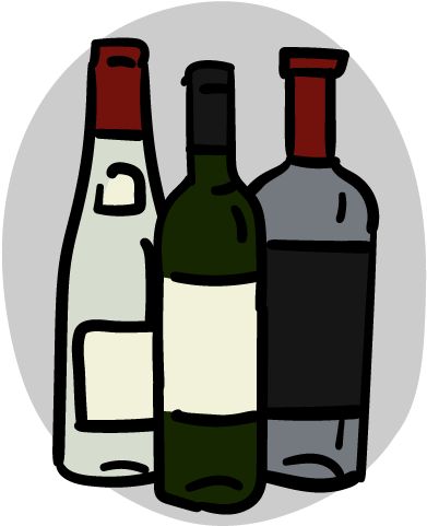 Stress-free Thanksgiving, Wine And Drinks - Glass Bottle (500x500)