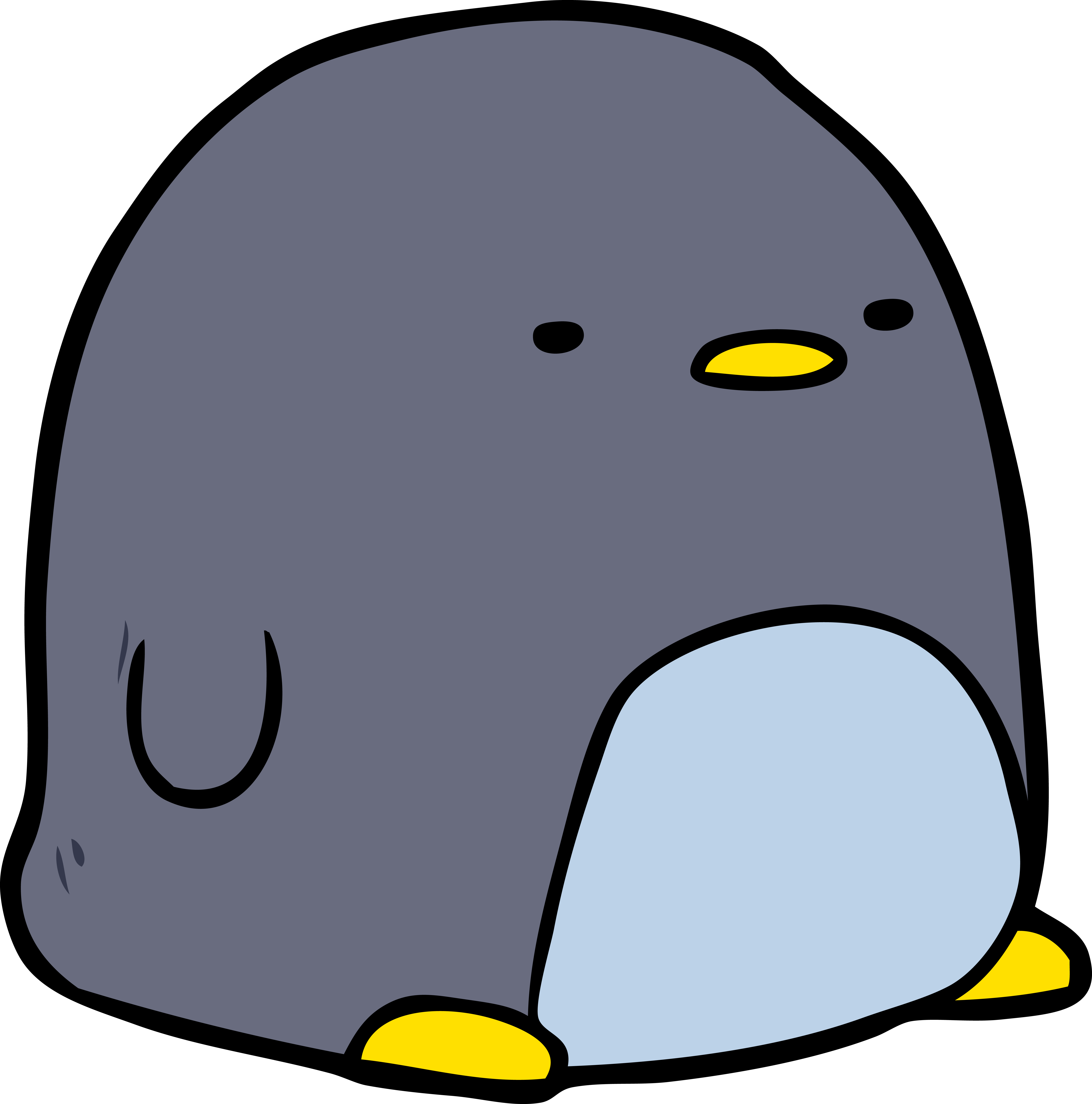 Little Penguin - Simple Cute Penguin Cartoon - (5934x6000) Png Clipart  Download