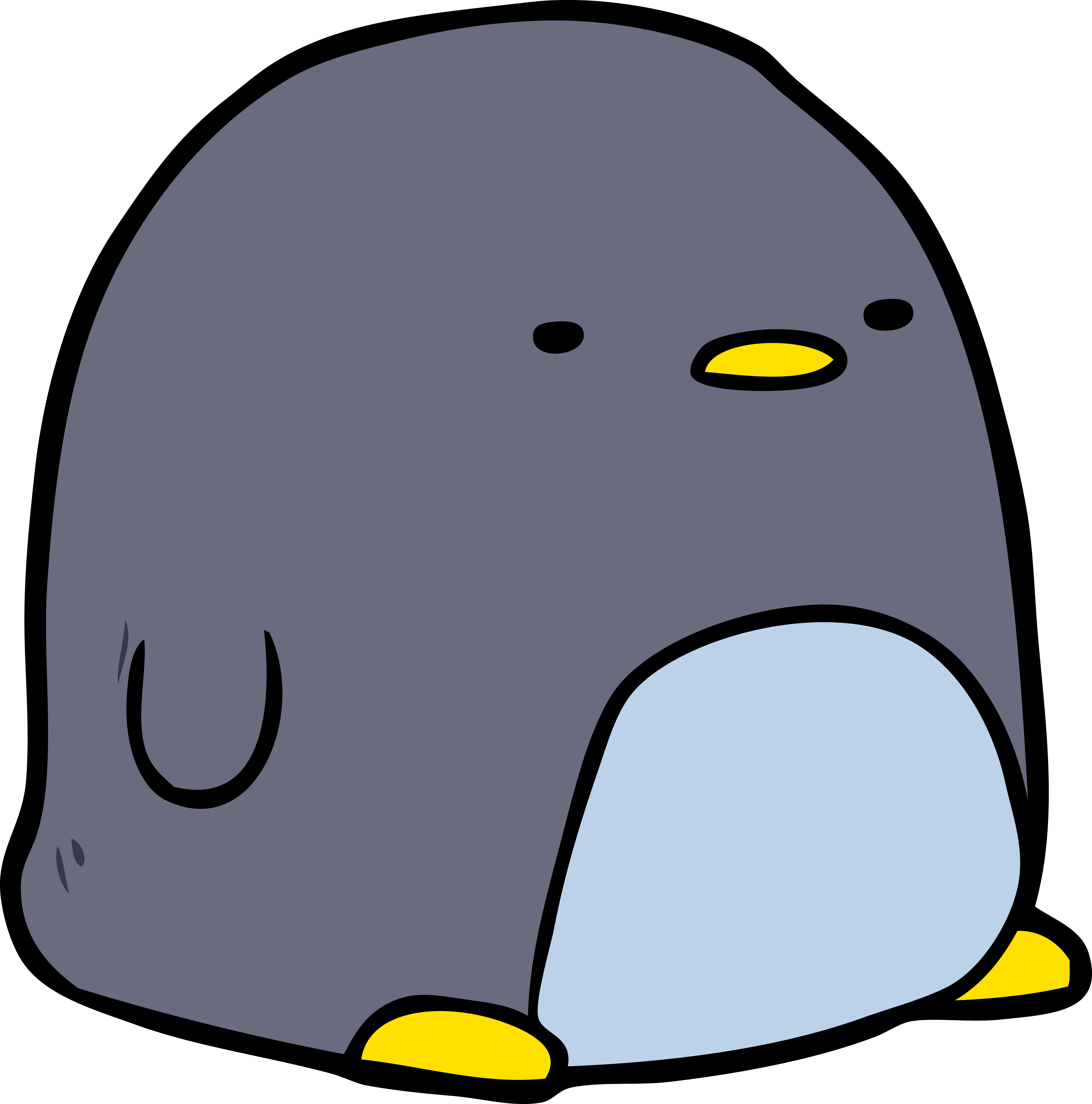 Little Penguin - Simple Cute Penguin Cartoon (5934x6000)