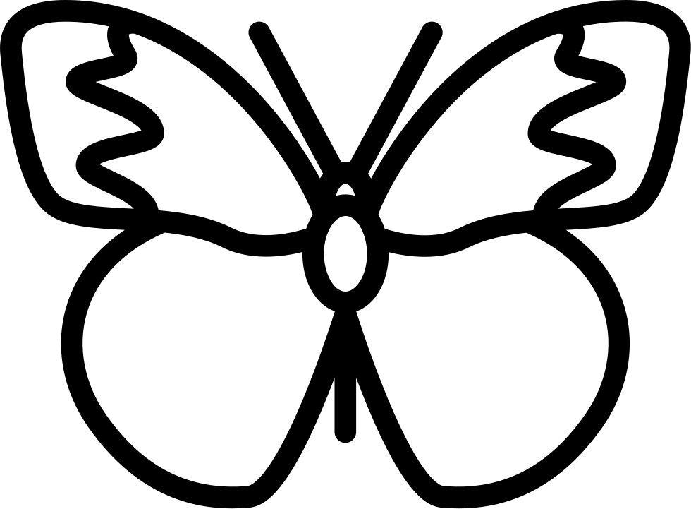 Wing Clipart Svg File Free - Butterfly (980x721)