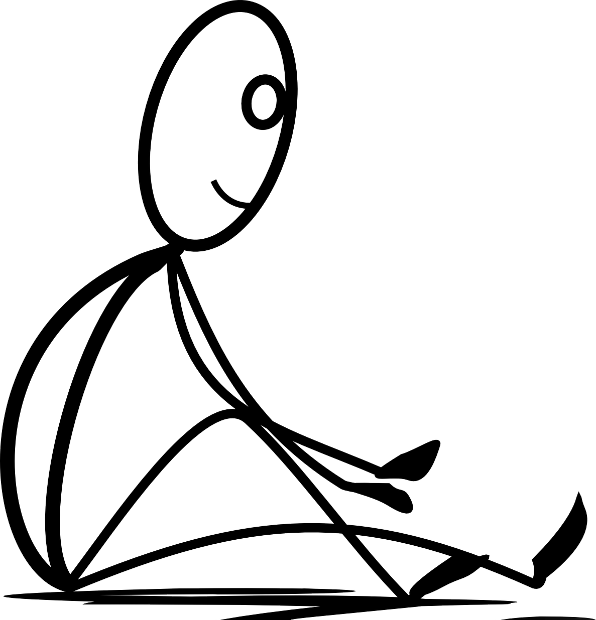 Out Of My Mind - Stick Figure Sitting Down (1187x1236)