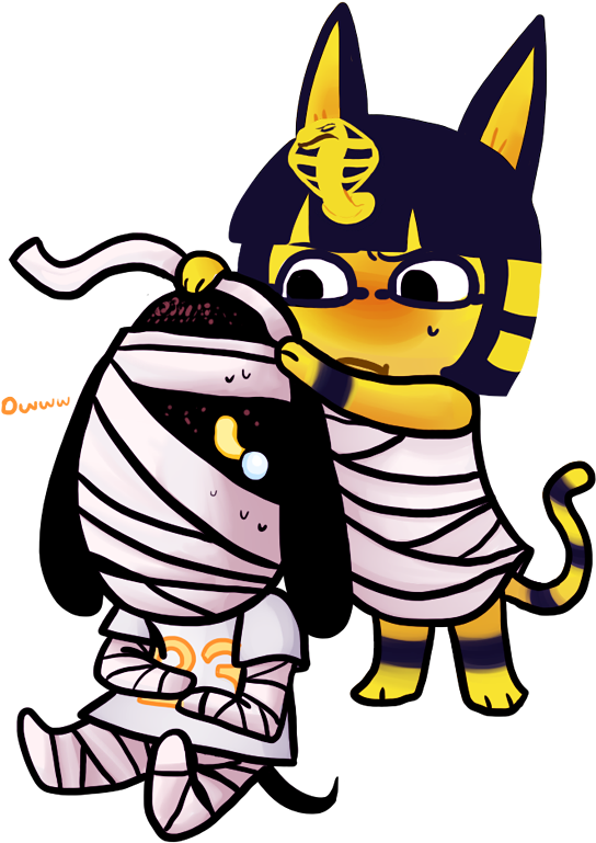 Pin By Crème Brulee On Animal Crossing Fan Art - Lucky And Ankha (658x800)