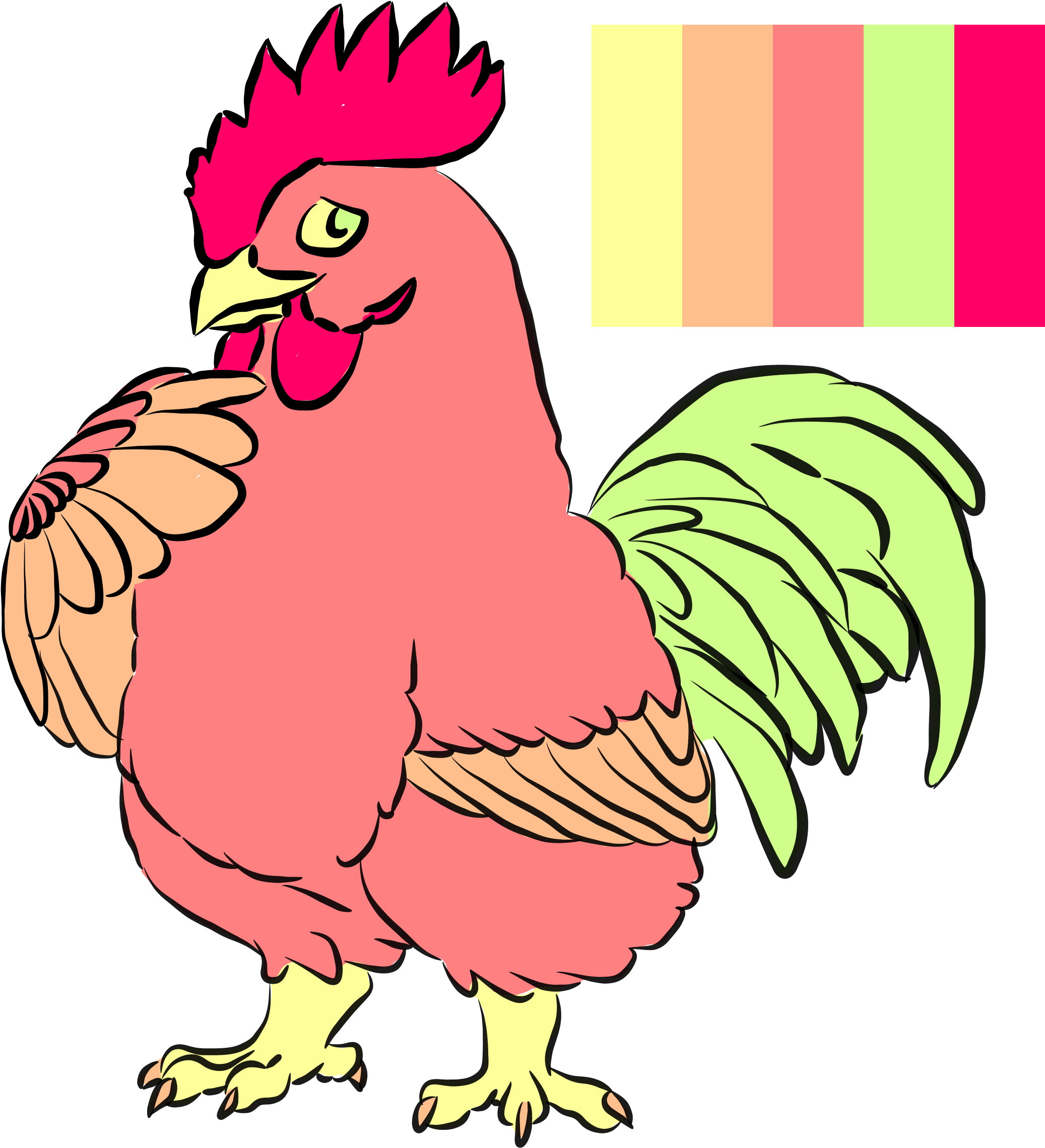 Rooster Clipart Cny - Rooster Clipart Cny (2259x2312)