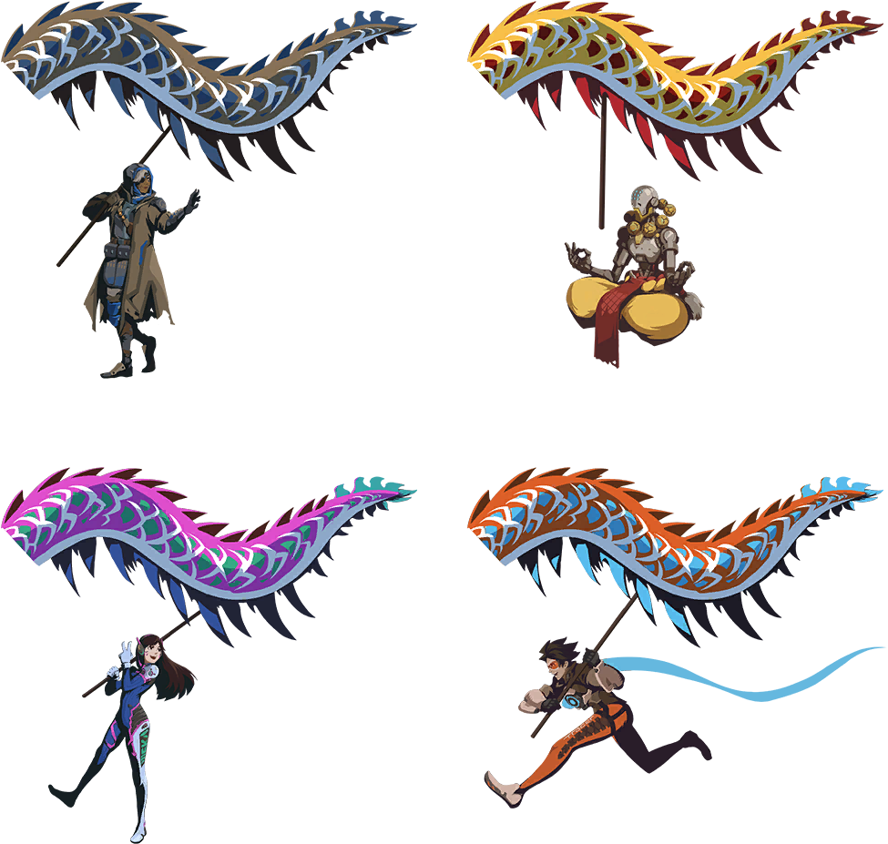 1024 X 1024 2 0 - Overwatch Lunar New Year Sprays (1024x1024)