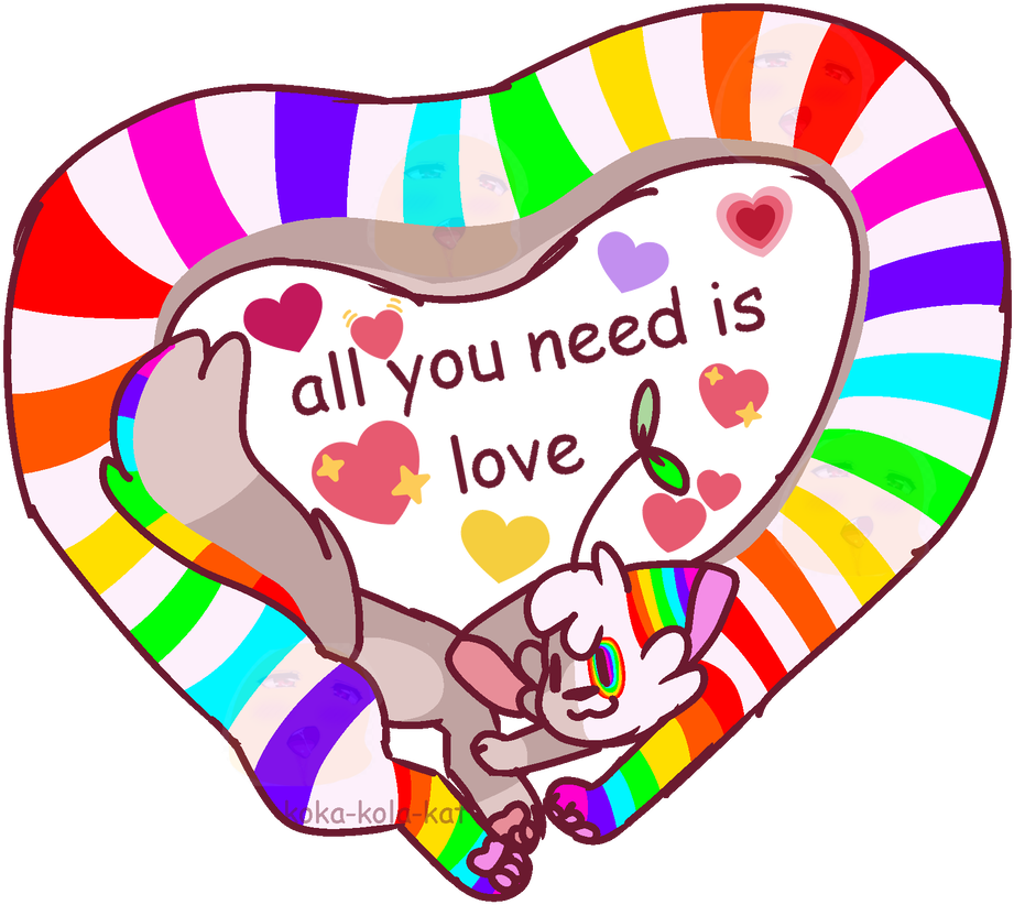 All You Need Is Love By Koka Kola Kat - Heart (944x847)