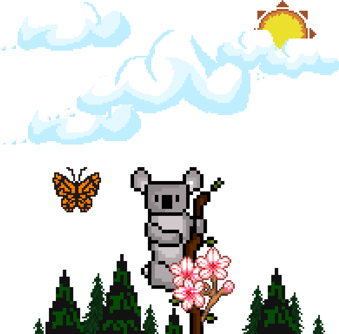 Tree Tops - Illustration (1200x1200)