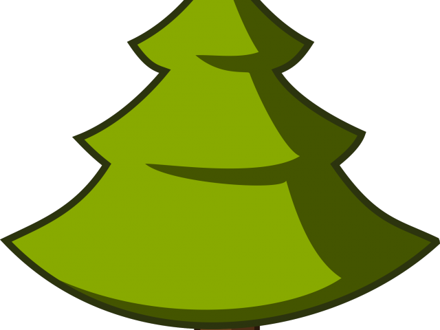 Fir Tree Clipart Red Wood Tree - Simple Cartoon Christmas Tree (640x480)