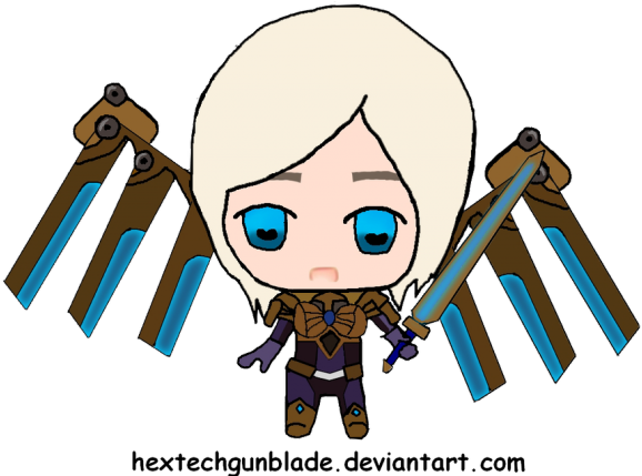 Wings Clipart Chibi - Aether Wing Kayle Chibi (640x480)