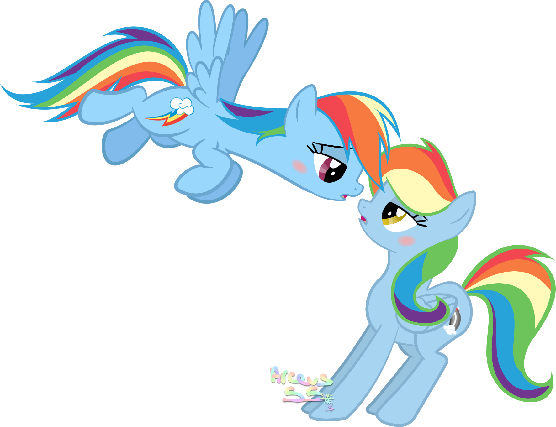 Clipart Of Rainbow Dash - My Little Pony Oc Rainbow (1773x1363)