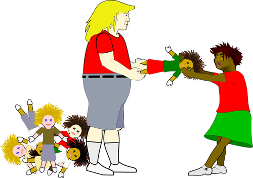 A Greedy Man Hoarding His Money Cartoon Clipart - Greedy Clipart (500x351)
