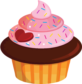 Engrasping Clipart Cake - Cupcake (349x358)