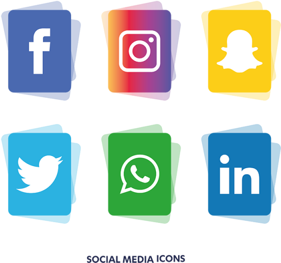 Social Media Icons Set - Social Media Logos Png (640x640)