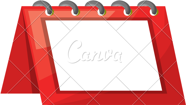 Empty Calendar Isolated Icons By Canva - Picture Frame (800x800)