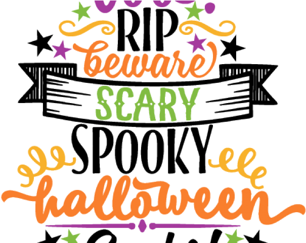 Cute Halloween Word Art Clipart , Png Download - Cute Halloween Word Clipart (605x481)