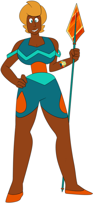 Orange Terracotta Is A Pretty Jovial Gem With A Good - Cartoon (500x682)