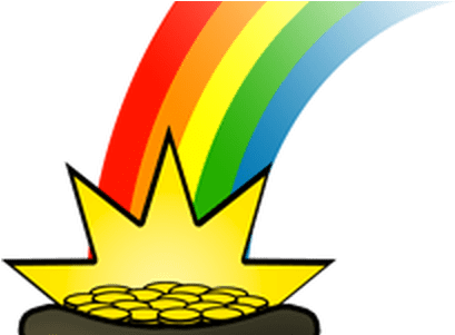 Download Wallpaper Patricks Clipart Full Wallpapers - Rainbow Pot Of Gold Clipart (450x300)
