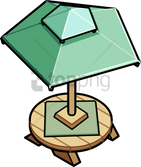 Free Png Club Penguin Wiki Patio Furni Png Image With - Club Penguin Umbrella Table (480x568)