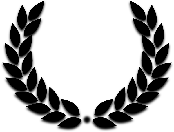 Clipart Black And White Black Clip Art At Clker Com - Laurel Wreath (600x456)