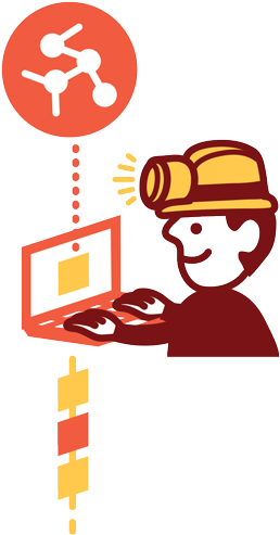 Blocks Are Authenticated By 'miners', Who Use Algorithms - Illustration (500x500)