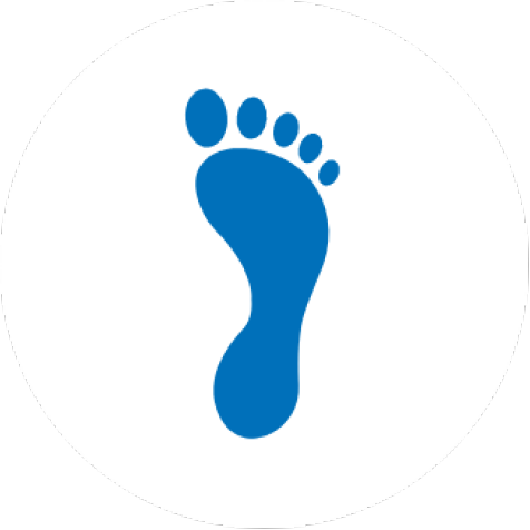 We Reduce The Carbon Footprint Of Our Business Activities - Footprint (476x476)