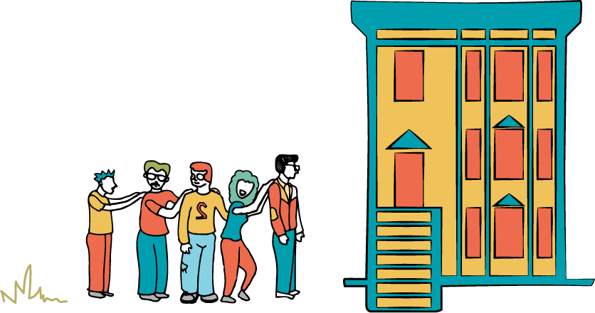 Tribe Theory Venture Hotel - Cartoon (836x440)