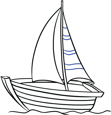 How To Draw A Boat In A Few Easy Steps Easy Drawing - Line Drawing Of Boat (678x600)